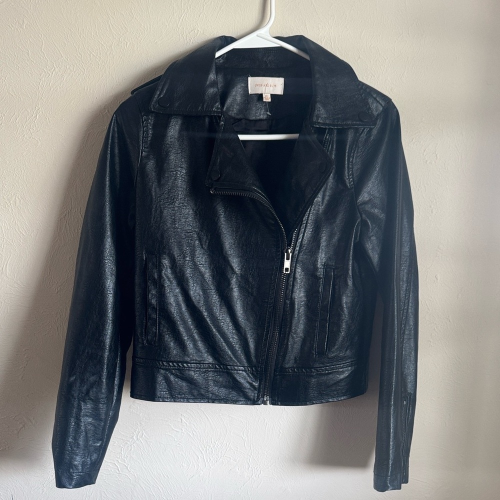 Skies Are Blue Leather Jacket